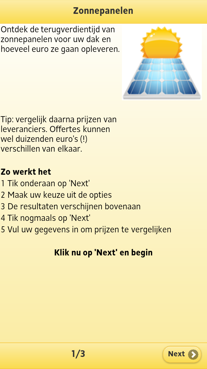 App 2022 Zonnepaneelprijzen.nl