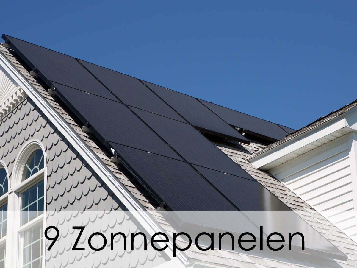 Woning met 9 zonnepanelen