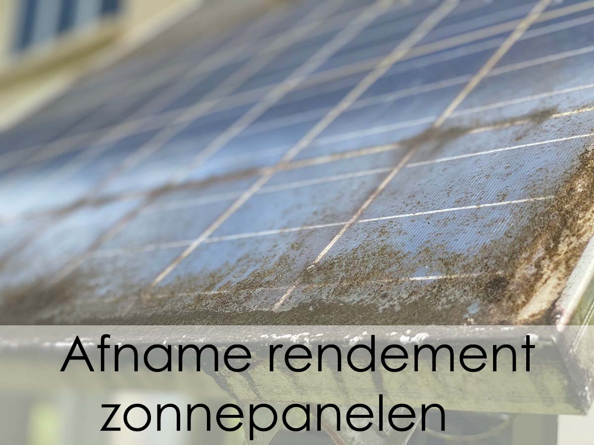 rendement afname van zonnepanelen