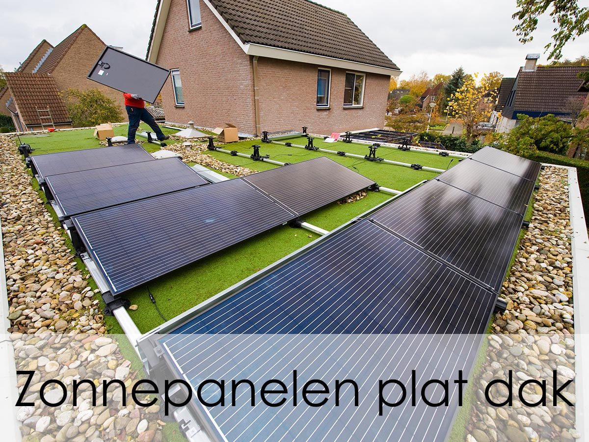 plat dak zonnepanelen