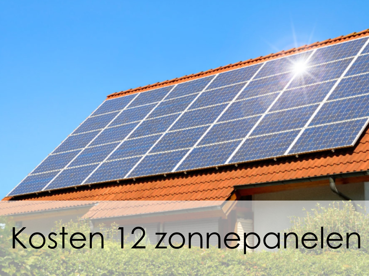 kosten 12 zonnepanelen