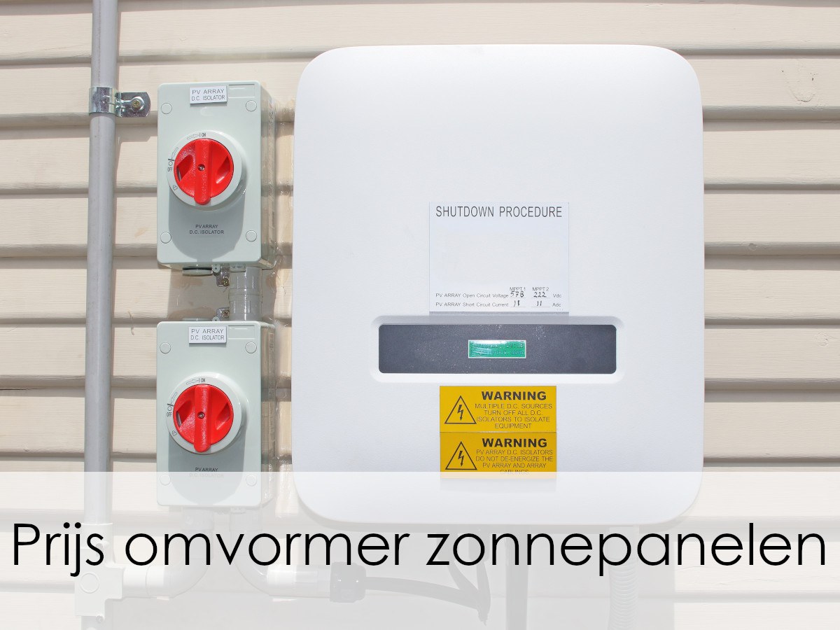 Omvormer van zonnepanelen na installatie