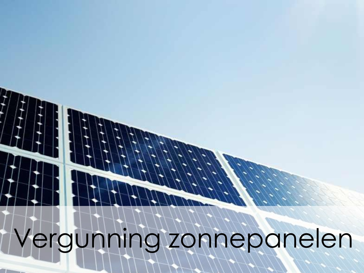 vergunning zonnepanelen