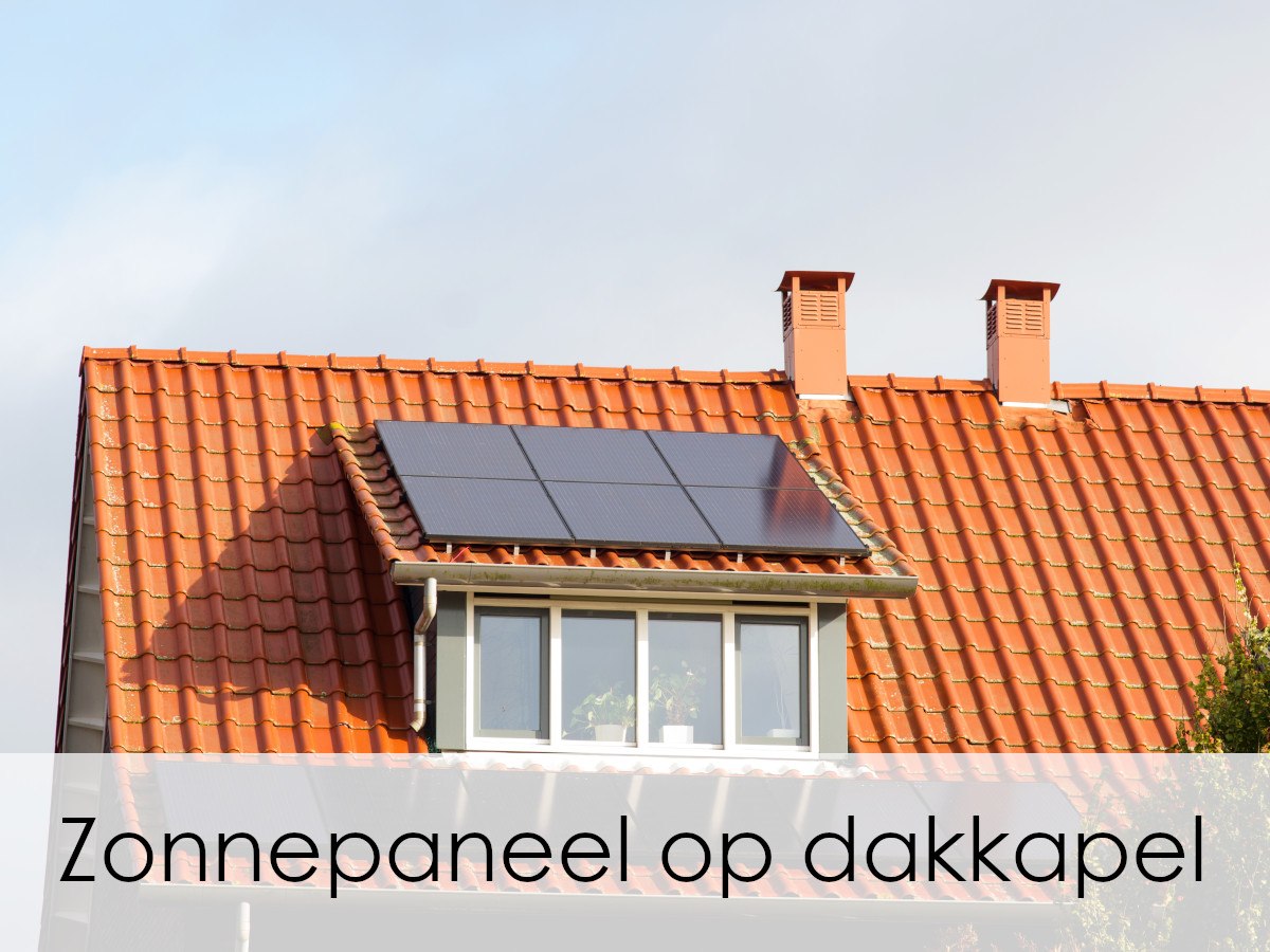 zonnepanelen gemonteerd op een dakkapel