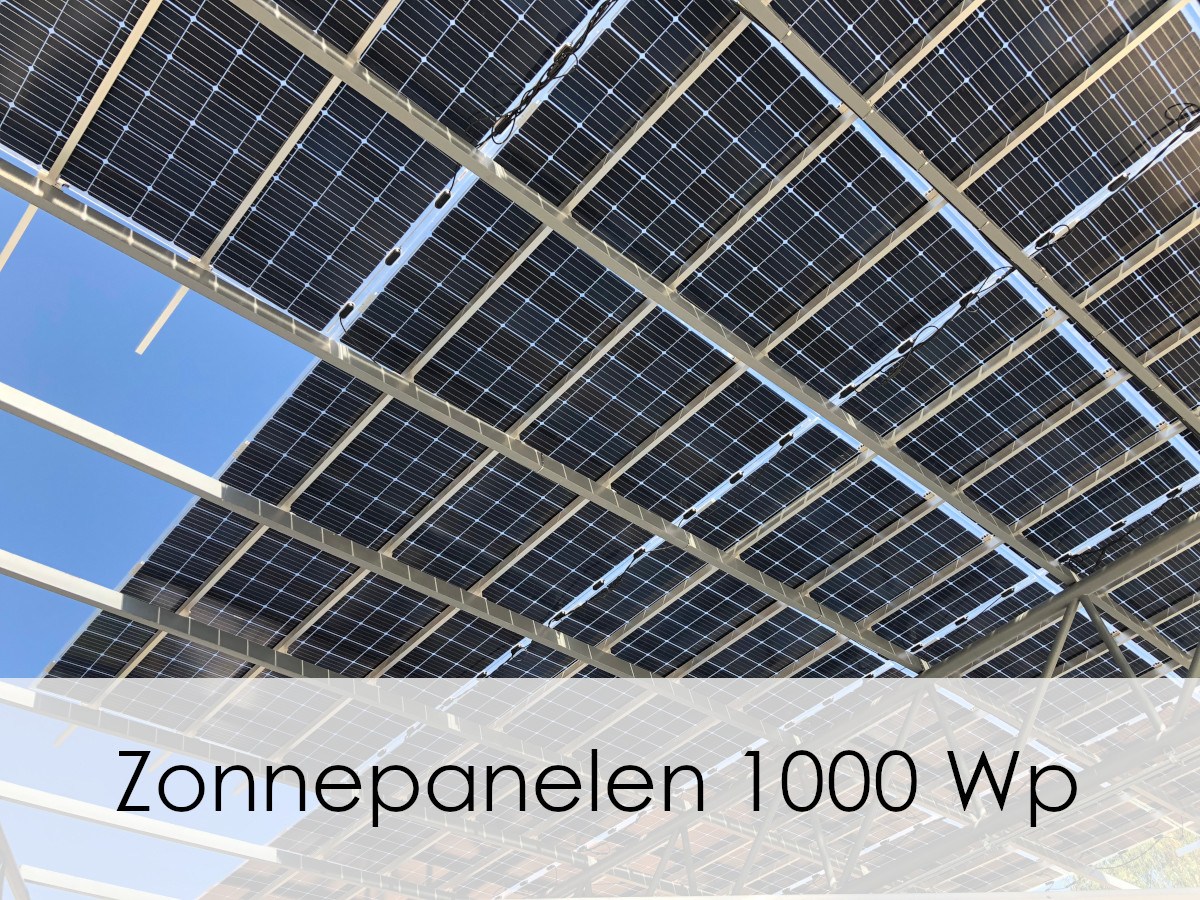installatie van 1000 wp zonnepanelen
