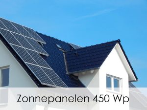 Zonnepanelen van 450 Wp op schuin dak