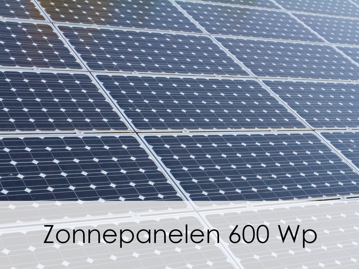 een voorbeeld van 600 Wp zonnepanelen