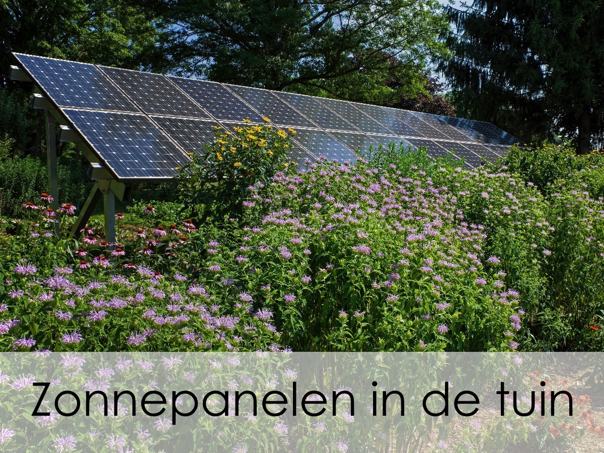 zonnepanelen in de tuin